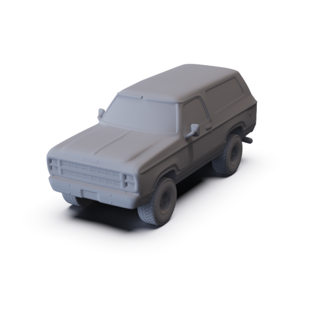 Dodge Ramcharger 1979 PRE-SUPPORTED 3D Model .c4d .max .obj .3ds .fbx .stl .blend 