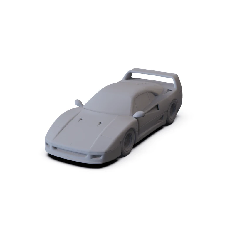 Ferrari F40 1987 PRE-SUPPORTED 3D Model .c4d .max .obj .3ds .fbx .stl .blend 