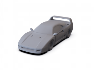Ferrari F40 1987 PRE-SUPPORTED 3Dモデル