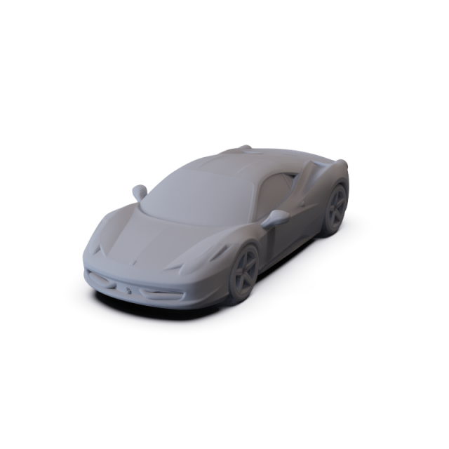 Ferrari Italia PRE-SUPPORTED 3D Model .c4d .max .obj .3ds .fbx .stl .blend 