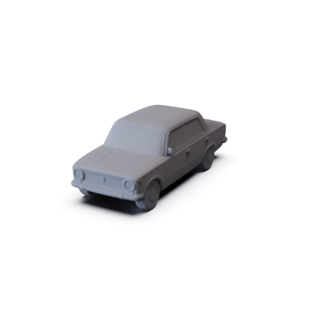 Fiat 124 1966 PRE-SUPPORTED 3D Model .c4d .max .obj .3ds .fbx .stl .blend 