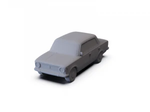 Fiat 124 1966 PR&Eacute;-SUPORTADO Modelo 3D