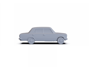 Fiat 124 1966 PRE-SUPPORTED 3D Model