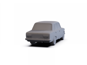 Fiat 124 1966 PRE-SUPPORTED 3D Model