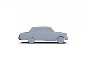 Fiat 124 1972 PRE-SUPPORTED 3D Model