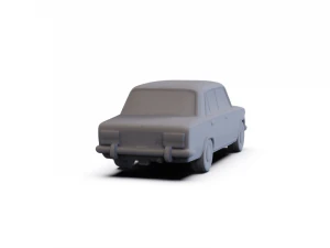 Fiat 124 1972 PRE-SUPPORTED 3D Model