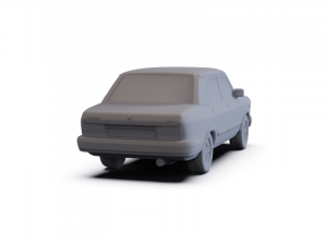 Fiat 132 1977 PRE-SUPPORTED 3D Model