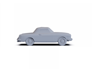 Fiat 1600 S Cabriolet 1963 PRE-SUPPORTED 3D Model