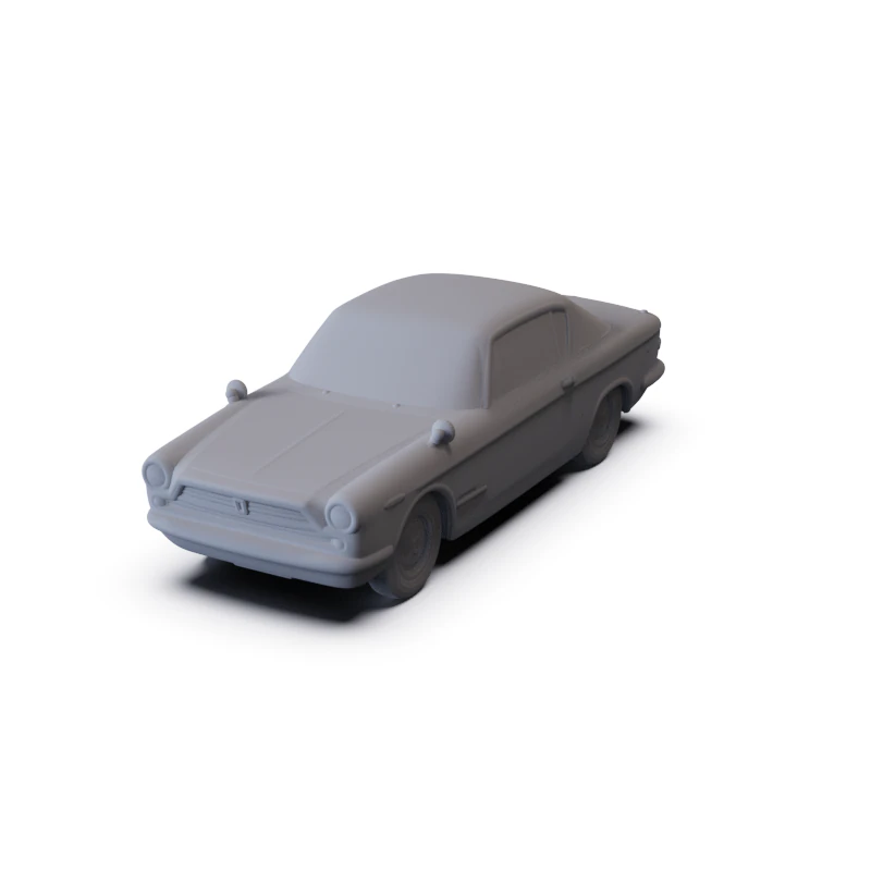 Fiat 2300 S Coupe 1961 PRE-SUPPORTED 3D Model .c4d .max .obj .3ds .fbx .stl .blend 