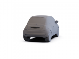 Fiat 500 2010 PRE-SUPPORTED Modelo 3D
