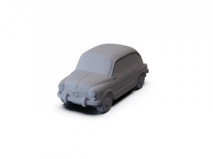 Fiat 600 D 1960 PRE-SUPPORTED 3Dモデル