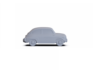 Fiat 600 D 1960 PRE-SUPPORTED 3D Model