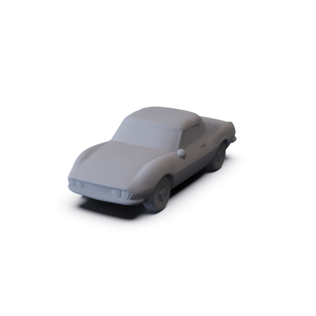 Fiat Dino Spider 2400 1969 PRE-SUPPORTED 3D Model .c4d .max .obj .3ds .fbx .stl .blend 