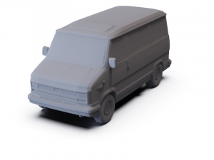 Fiat Ducato PassengerVan 1981 PRE-SUPPORTED 3Dモデル