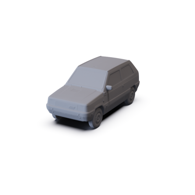 Fiat Panda 30 1980 PRE-SUPPORTED Model 3D .c4d .max .obj .3ds .fbx .stl .blend 