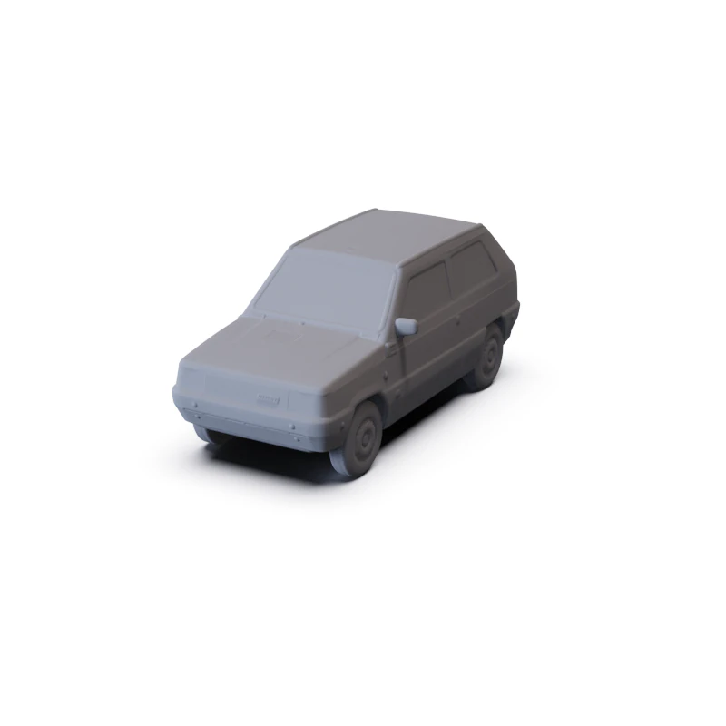 Fiat Panda 30 1980 PRE-SUPPORTED 3D Model .c4d .max .obj .3ds .fbx .stl .blend 
