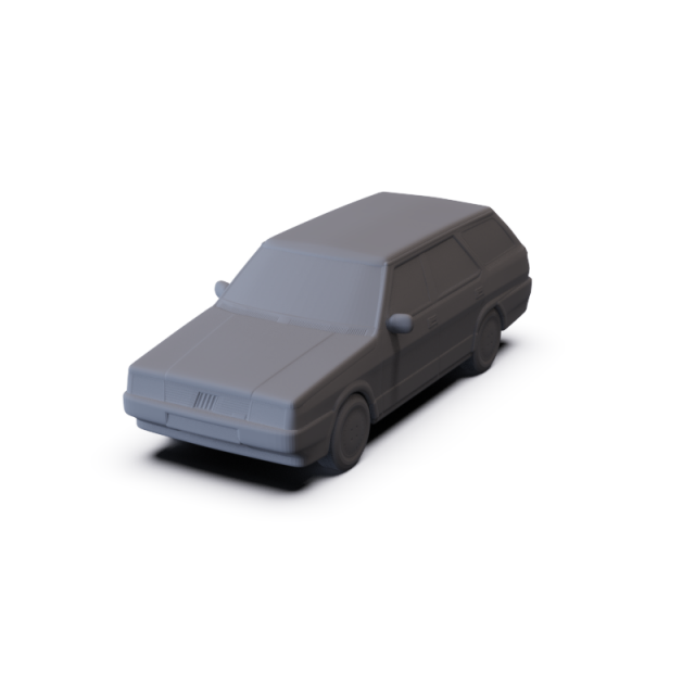 Fiat Regata Weekend 1984 PRE-SUPPORTED 3D Model .c4d .max .obj .3ds .fbx .stl .blend 