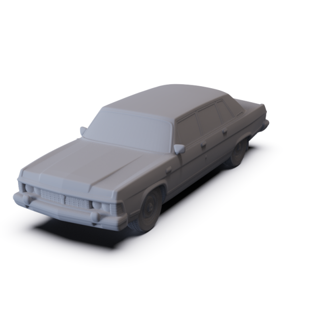 GAZ 14 Chaika 1976 PRE-SUPPORTED 3D Model .c4d .max .obj .3ds .fbx .stl .blend 