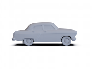 GAZ 21 Volga 1962 PRE-SUPPORTED 3D मॉडल