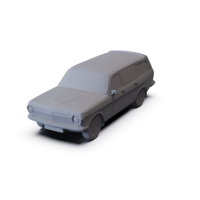GAZ 24 Volga Combi 1967 PRE-SUPPORTED 3D Model .c4d .max .obj .3ds .fbx .stl .blend 