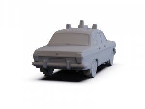 GAZ 24 Volga Militia 1967 PRE-SUPPORTED Modello 3D