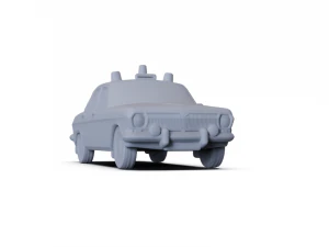 GAZ 24 Volga Militia 1967 PRE-SUPPORTED 3D Model