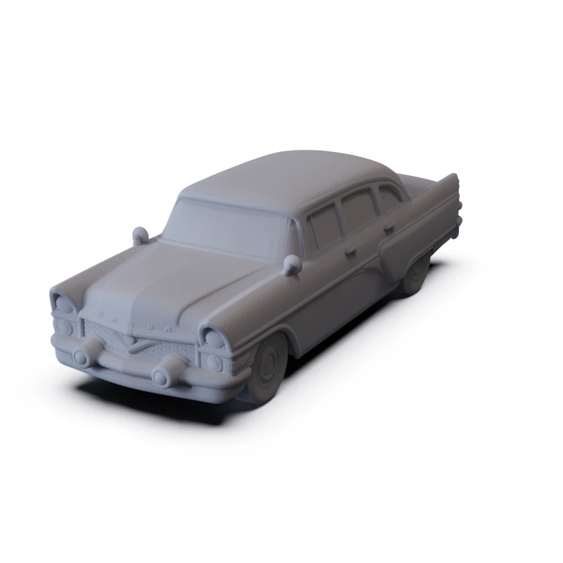 GAZ Chaika Sedan 1980 PRE-SUPPORTED 3D Model .c4d .max .obj .3ds .fbx .stl .blend 