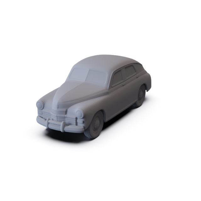 GAZ M20 Pobeda 1950 PRE-SUPPORTED Modello 3D .c4d .max .obj .3ds .fbx .stl .blend 