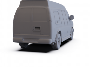 GMC Savana YF7 Upfitter 1997 PRE-SUPPORTED Modello 3D