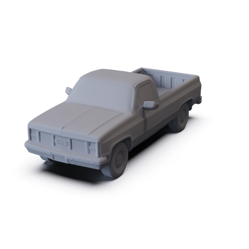 GMC Sierra 1985 PRE-SUPPORTED 3D Model .c4d .max .obj .3ds .fbx .stl .blend 