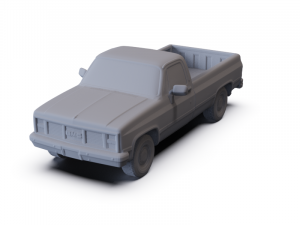 GMC Sierra 1985 PRE-SUPPORTED 3Dモデル