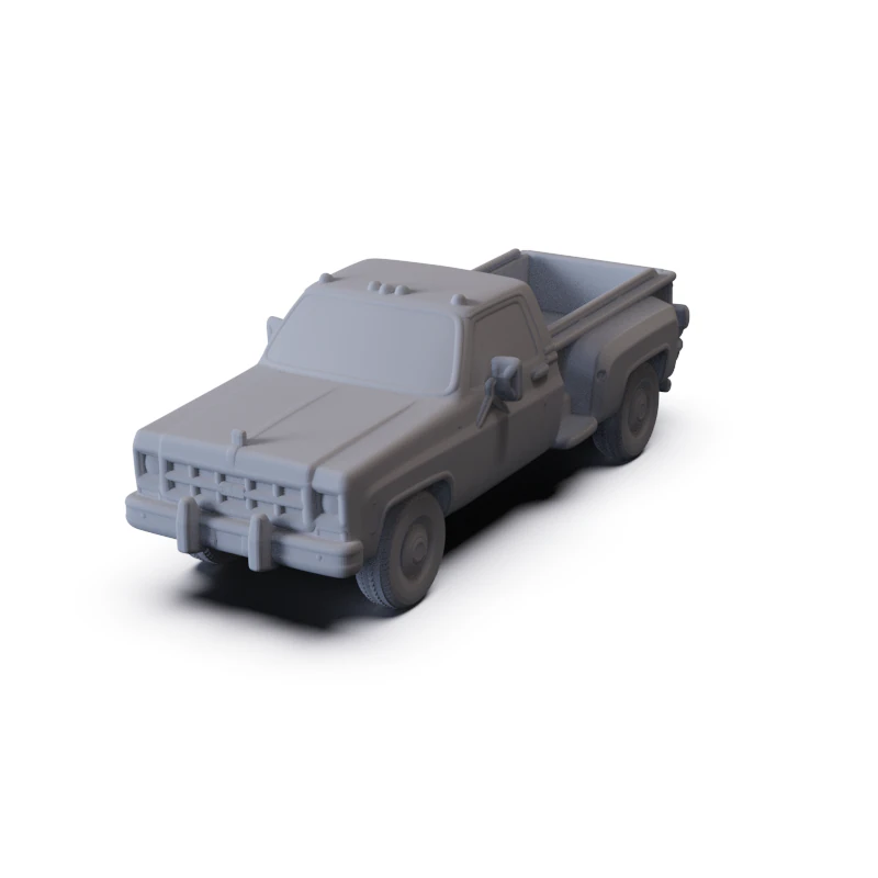 GMC Sierra Grande 454 1979 PRE-SUPPORTED 3D Model .c4d .max .obj .3ds .fbx .stl .blend