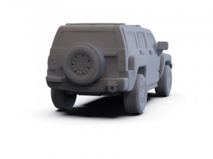 Hummer H3 2010 PRE-SUPPORTED Modèle 3D