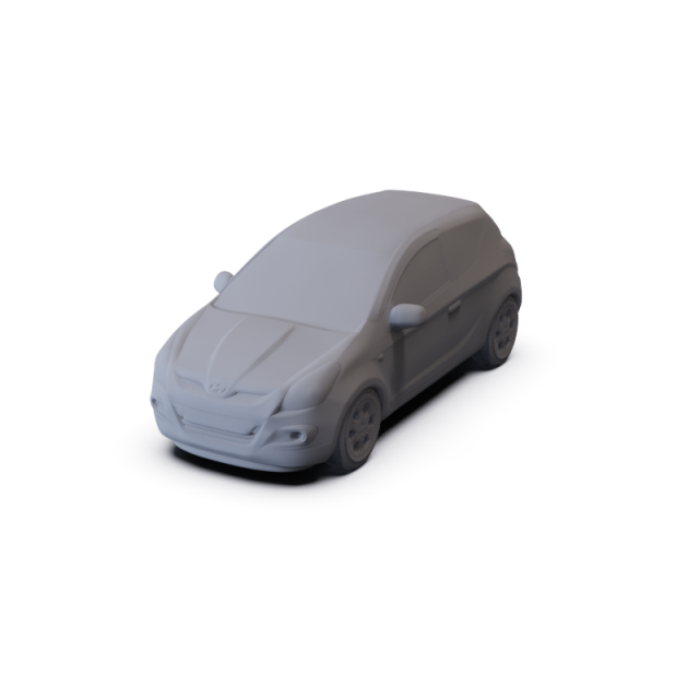 Hyundai I20 2010 PRE-SUPPORTED 3D Модель .c4d .max .obj .3ds .fbx .stl .blend