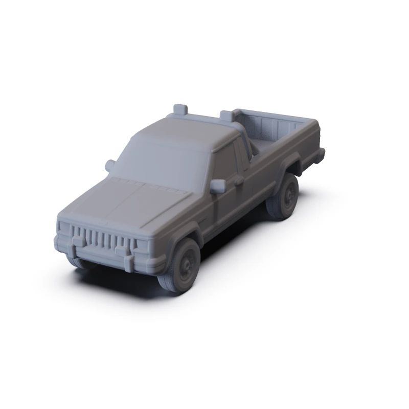 Jeep Comanche 1984 PRE-SUPPORTED 3D Model .c4d .max .obj .3ds .fbx .stl .blend 