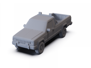 Jeep Comanche 1984 PRE-SUPPORTED 3D Model