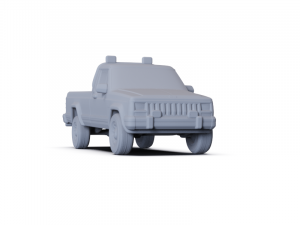 Jeep Comanche 1984 PRE-SUPPORTED 3D Модель