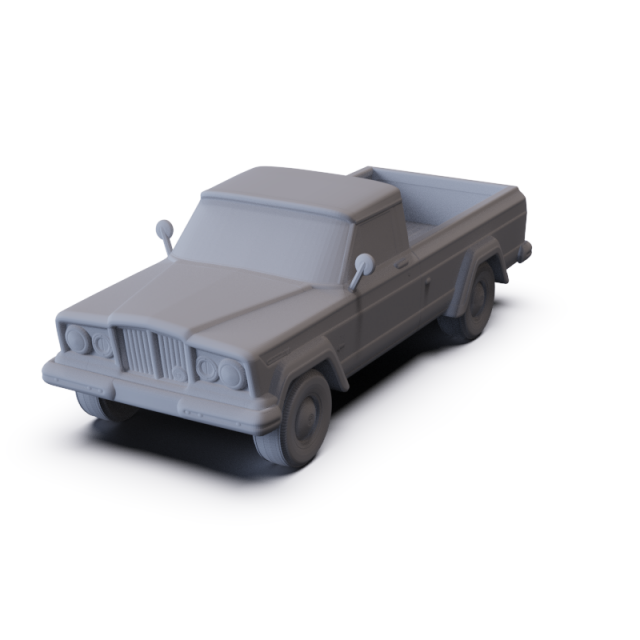 Jeep Gladiator 1962 PRE-SUPPORTED 3D Modell .c4d .max .obj .3ds .fbx .stl .blend