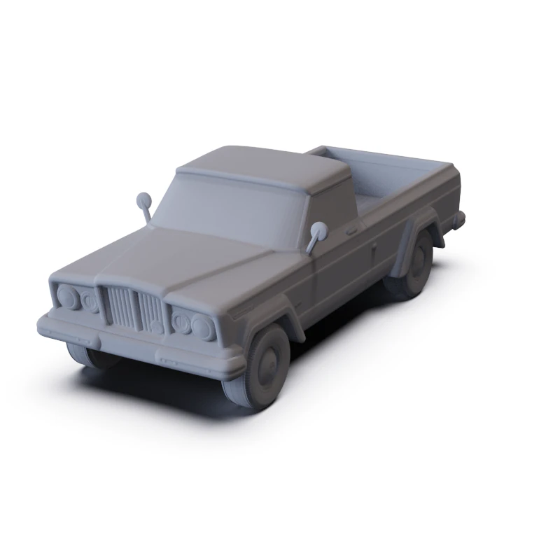 Jeep Gladiator 1962 PRE-SUPPORTED 3D Model .c4d .max .obj .3ds .fbx .stl .blend