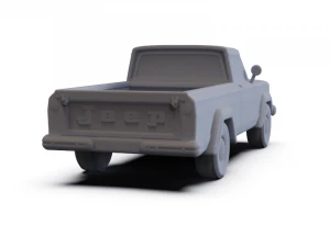 Jeep Gladiator 1962 PRE-SUPPORTED 3D Model