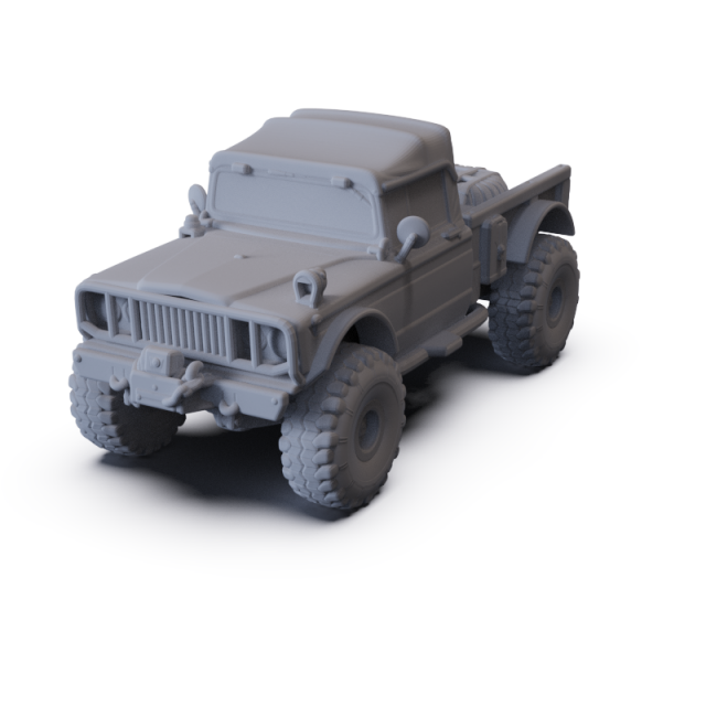 Jeep Kaiser M715 Olive Drab Ogre 1967 PRE-SUPPORTED Modèle 3D .c4d .max .obj .3ds .fbx .stl .blend 