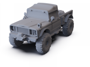 Jeep Kaiser M715 Olive Drab Ogre 1967 PRE-SUPPORTED 3D Model