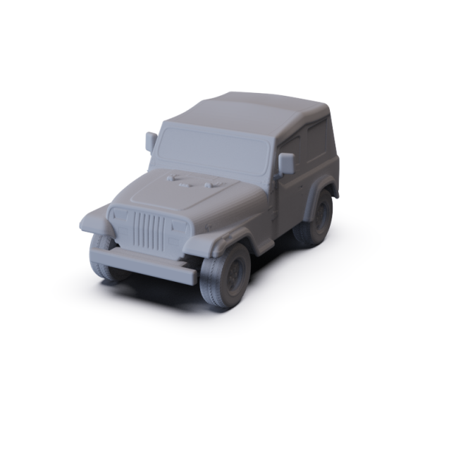 Jeep Wrangler 1987 PRE-SUPPORTED Model 3D .c4d .max .obj .3ds .fbx .stl .blend 