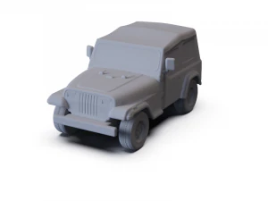 Jeep Wrangler 1987 PRE-SUPPORTED 3D Model