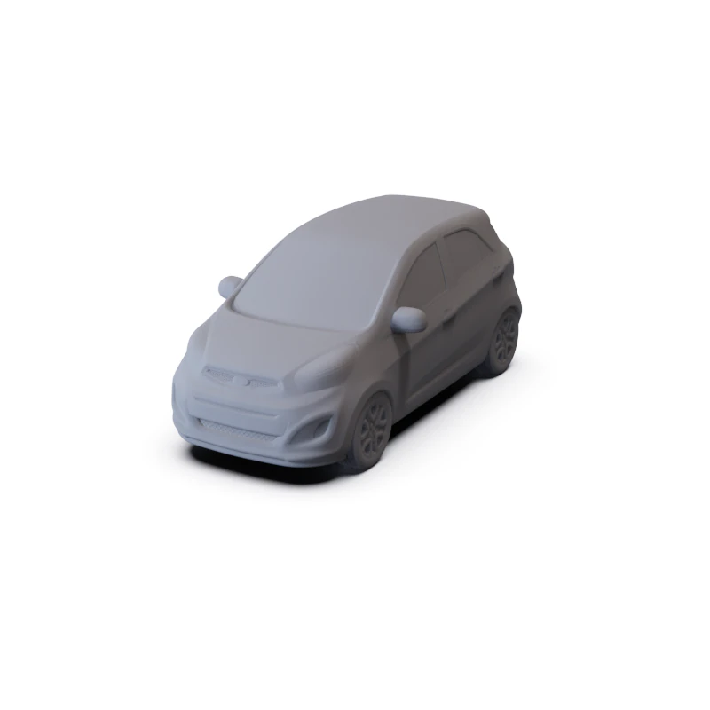 Kia Picanto 2012 PRE-SUPPORTED 3D Model .c4d .max .obj .3ds .fbx .stl .blend