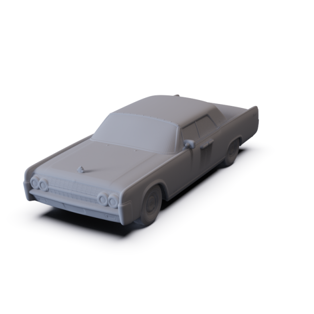 Lincoln Continental Sedan 1962 PRE-SUPPORTED Modello 3D .c4d .max .obj .3ds .fbx .stl .blend 