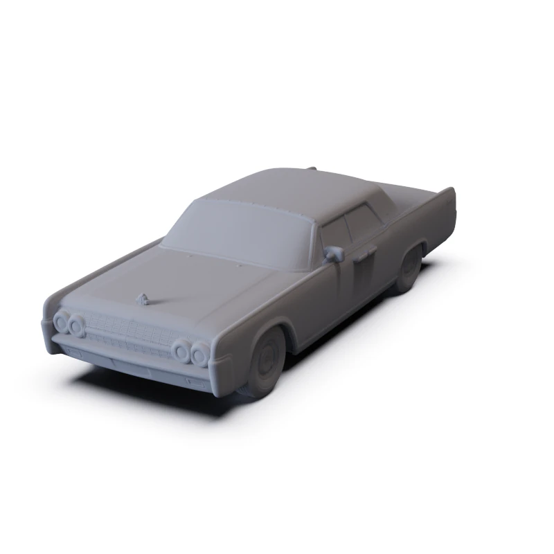 Lincoln Continental Sedan 1962 PRE-SUPPORTED 3D Model .c4d .max .obj .3ds .fbx .stl .blend 