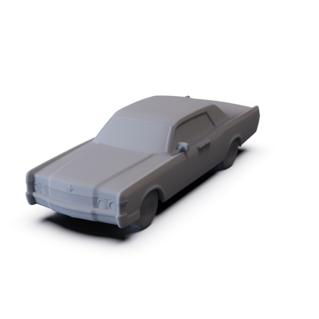Lincoln Continental Sedan 1968 PRE-SUPPORTED Modèle 3D .c4d .max .obj .3ds .fbx .stl .blend 