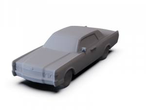 Lincoln Continental Sedan 1968 PRE-SUPPORTED 3D Model