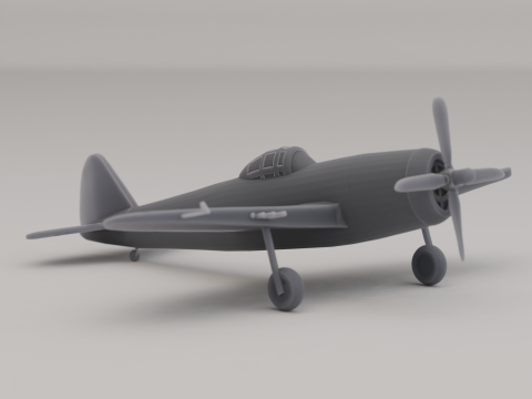 P-47 雷电战斗轰炸机 美国 二战 1941 年 3D 打印模型
